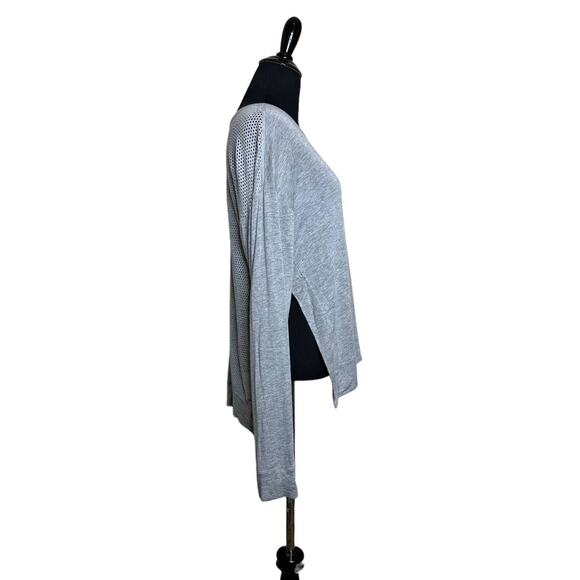 Alala gray long sleeves back mesh like detail athletic top size M - Picture 5 of 13